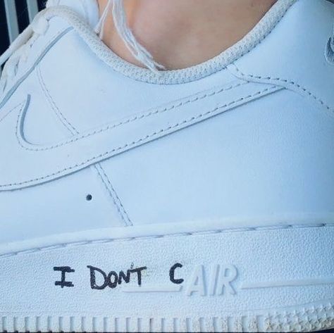 i don’t care air force 1’s Custom Air Force 1, Hype Shoes, Aesthetic Shoes, Custom Nikes, Mode Vintage, Custom Shoes, Shoe Game, Nike Air Force Sneaker, The Words