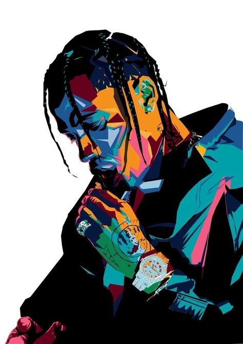 Travis Scott Nails, Hip Hop Graphic Design, Travis Scott Art, Jordan Painting, Thug Life Wallpaper, Person Illustration, Hip Hop Artwork, Rapper Art, Minimal Wallpaper