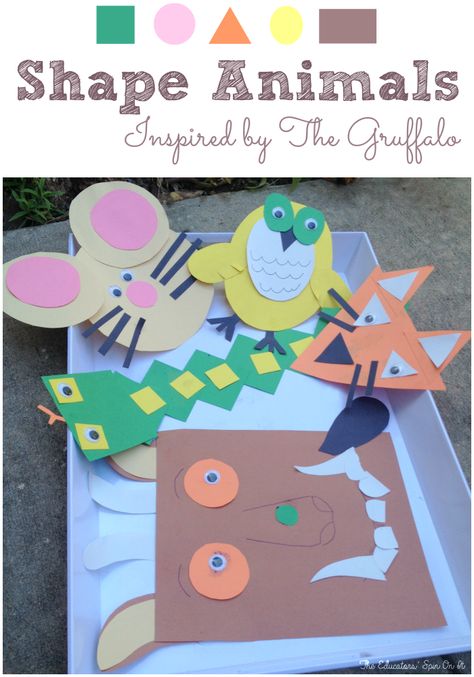 50+ Hands On STEM Activities for Kids Gruffalo Activities, Shape Animals, Gruffalo's Child, Julia Donaldson, Shape Games, Shapes Preschool, The Gruffalo, Shapes Activities, Extinct Animals