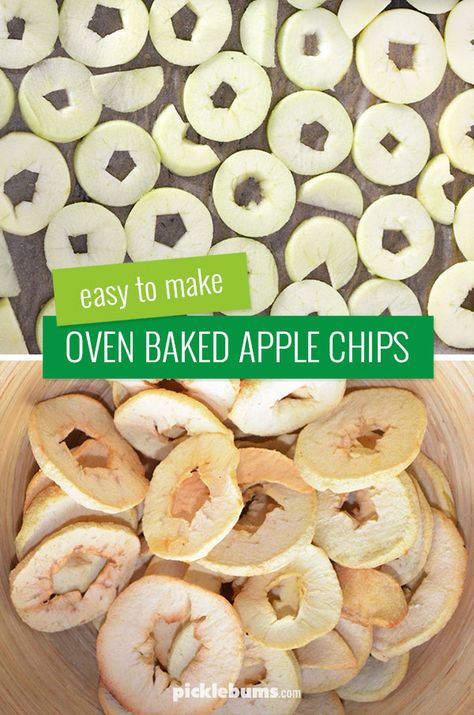 Easy to make, oven baked, apple chips. Apple Chips In Oven, Apple Chips Air Fryer, Bowl Of Apples, Baked Apple Chips, Oven Baked Apple, Apple Chips Recipe, Whole Bowl, Apple Chips Baked, Healthy Budget