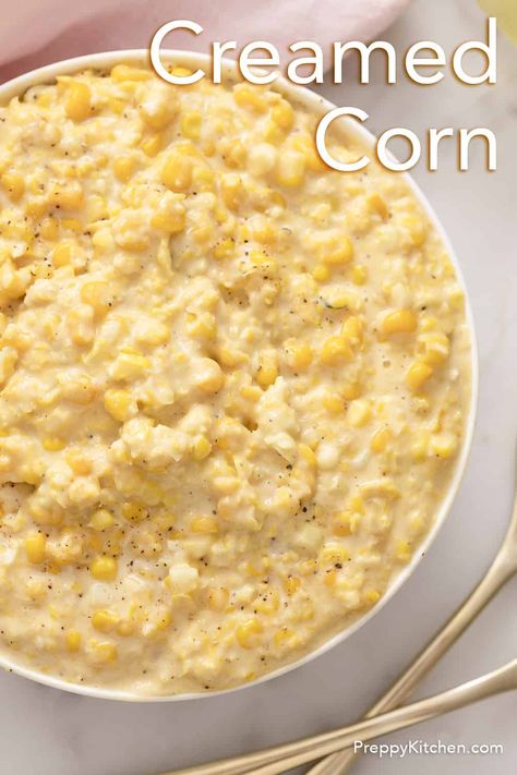 Sweet Corn Cream Sauce, Diy Creamed Corn, Old Fashioned Cream Corn, Southern Cream Corn Recipe, Southern Creamed Corn, Sweet Creamed Corn, Cream Corn Recipe, Easy Creamed Corn, Corn Sauce