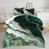 Aesthetic Comforter, Emerald Green Marble, Marble Comforter, Marble Duvet Cover, Twin Size Comforter, Tie Dye Bedding, Gold Bedroom Decor, Queen Size Comforter Sets, Queen Size Comforter