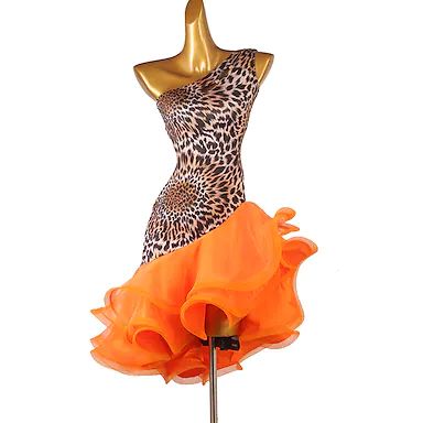 Latin Ballroom Dress- Online Shopping for Latin Ballroom Dress- Retail Latin Ballroom Dress from LightInTheBox Orange Ballroom Dress, Latin American Dress, Danza Latina, Salsa (dance), Ballroom Competition, Latin Dance Dress, Cascading Ruffles, Latin Dance Dresses, Latin Dress