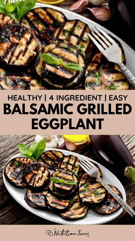 Say hello to Grilled Balsamic Eggplant! Who doesn’t love a nice, warm meal during these cold months—and one that’s sure to hit the spot and with ONLY 67 calories to boot? You’ll love what a cinch this grilled eggplant recipe is to make and how it whips your waistline into shape! Try this easy grilled balsamic eggplant recipe today! Balsamic Eggplant, Bbq Eggplant, Grilled Eggplant Recipes, Eggplant Recipes Healthy, Eggplant Recipes Easy, Eggplant Recipe, Eggplant Dishes, Grilled Eggplant, Healthy Grilling