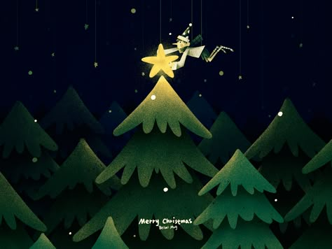 Christmas Design Graphic Illustration, Christmas Tree Graphic Design, Christmas Illust, Christmas Design Graphic, Christmas Cards Design, Christmas Illustration Design, Christmas Poster Design, Christmas Animation, Merry Christmas Poster