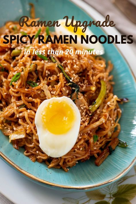 Spicy ramen noodles recipe that takes less than 20 minutes to make and easily one of the best Asian inspired recipes. This Instant spicy ramen is a perfectly spiced and savoury budget-friendly lunch option. In this post, I am sharing with you how to make spicy ramen with Instant noodles. How To Spice Up Ramen, How To Make Spicy Ramen Noodles, Gf Ramen, Spicy Instant Ramen, Instant Noodles Recipes, Spicy Ramen Recipe, Spicy Ramen Noodle Recipes, Top Ramen Recipes, Ramen Eggs