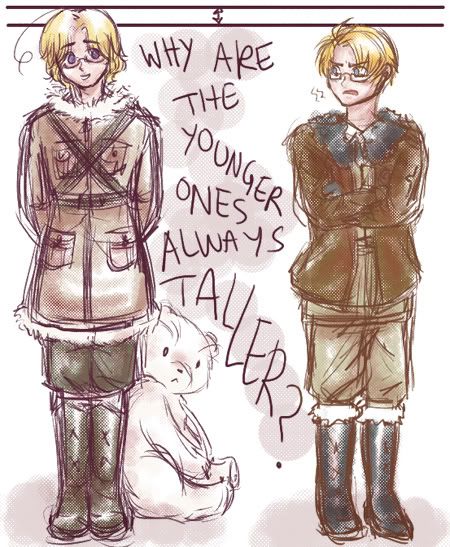 America and Canada :) ---- but actually Canada is older-his birthday is July 1 and Al's b-day is July 4 obviously Hetalia Fruk, Hetalia Canada, Face Family, Elder Brother, Hetalia America, Hetalia Funny, Matthew Williams, Journal Entry, Hetalia Axis Powers