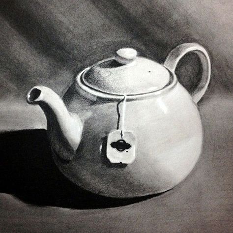 40 Excellent Observational Drawing Ideas - Bored Art Still Life Sketch, Shading Drawing, Observational Drawing, Object Drawing, White Drawing, Charcoal Art, Still Life Drawing, Still Life Art, Black And White Drawing