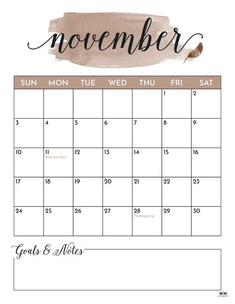 The busy season has arrived! Stay organized the entire month with one of 50 FREE printable November 2024 calendars. Print from home! November Printable Calendar, Thanksgiving Cards Printable, Free Planner Pages, Free Thanksgiving Printables, Thanksgiving Words, November Calendar, 2020 Calendar, 2022 Calendar, Image Swag