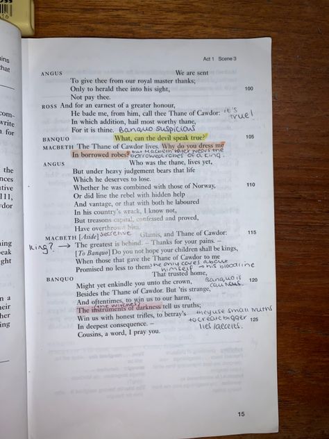 Macbeth Act 1 Scene 2 Annotations, Shakespeare Annotations, Macbeth Annotations, Macbeth Act 1, Macbeth Book, Gcse Notes, Macbeth Lessons, English Gcse, Literature Notes