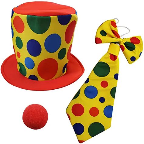 Amazon.com: party supplies clowns Clown Bow Tie, Clown Accessories, Clown Wig, Clown Halloween Costumes, Clown Hat, Clown Nose, Polka Dot Headband, Clowns Funny, Carnival Themed Party