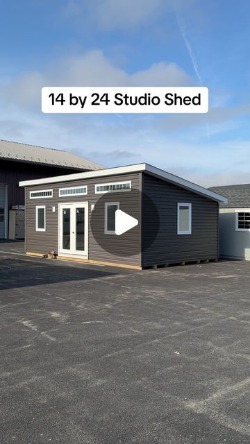 Lapp Structures LLC on Instagram: "A brand new home office without needing a home addition!

#homeoffice #shedideas #mancave #sheshed" Shed Office Interior Ideas, Shed To Office Conversion Interior, She Shed Office Work Spaces Backyard Studio, Shed To Office Conversion, Home Office Addition, Shed Office Interior, She Shed Office Ideas, Backyard Home Office Studio Shed, Prefab Office Shed