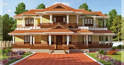 New Model House, Kerala Traditional House, Kerala Home, Kerala House, Classic House Design, Modern Bungalow House, Kerala House Design, House Design Pictures, Kerala Houses