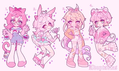 Pink Characters, Cute Animal Drawings Kawaii, Wow Art, Anime Drawings Tutorials, Cute Art Styles, 영감을 주는 캐릭터, Kawaii Drawings, Cute Animal Drawings, Kawaii Art