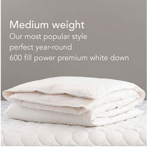 Our Serenity Classic Down Comforter is lightweight and warm. With 600 fill power. This classic 15" baffle boxstitch comforter features a 1" gusseted edge which allows the fill to loft to a maximum capacity. Supple 100% Egyptian cotton shell woven at 360 threads per square inch.   Complement with matching pillows in standard, queen, king, European square, boudoir and travel pillow sizing.  Twin       70"x90"       31oz.        Queen     90'x96"       46oz.         King       107"x96"     49oz. Bedding Trends, Summer Duvet, Pastel Bedding, Down Duvet, Valentines Day Sale, Finials For Curtain Rods, Bedroom Beautiful, Cherry Bark, Pine Cone Hill