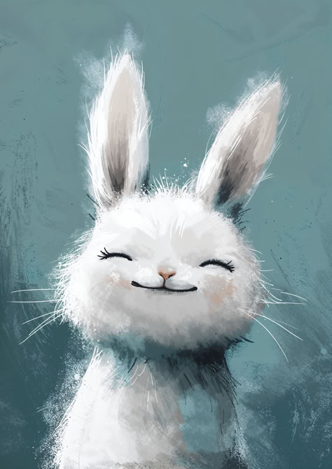 Embrace the serenity of this blissful bunny, rendered in soft pastel tones with a fluffy texture that soothes the soul and invites a peaceful ambiance. Soft Pastel Animal Drawing, How To Paint Rabbit, Pastel Illustration Art, Bunny Artwork, Bunny Poster, Cute Painting, Bunny Painting, Animal Illustration Art, Baby Print