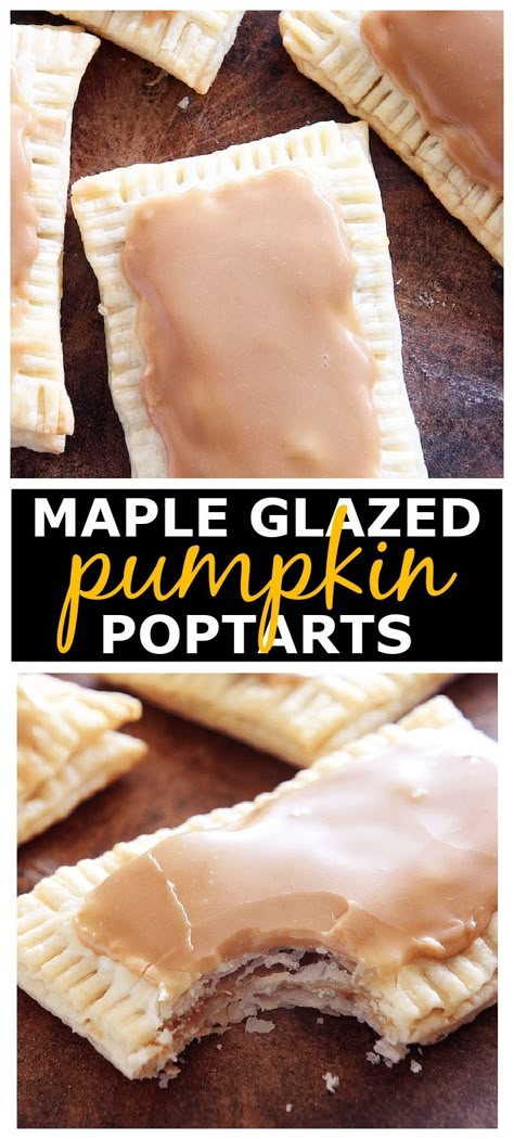 Maple-Glazed Pumpkin Poptarts | High Heels and Grills Fall Pop Tarts, Pumpkin Pop Tarts, Pumpkin Pie Tarts, Pumpkin Poptarts Homemade, Halloween Poptart Recipe, Butternut Bakery Pop Tart, Fall Poptarts, Pumpkin Pastries, Pumpkin Pie Pop Tarts