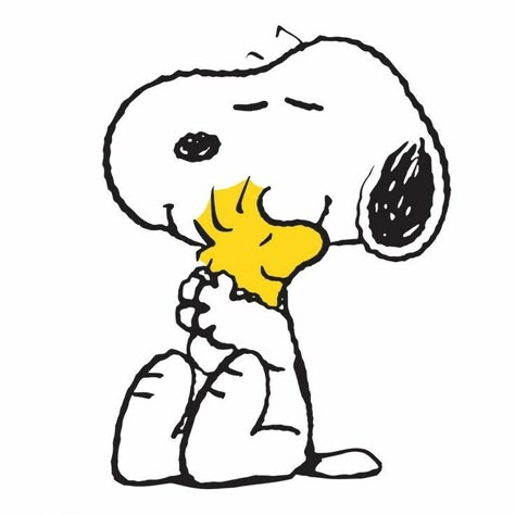 Snoopy hugging his best little buddy, Woodstock. Snoopy Hug, Snoopy Tattoo, Woodstock Snoopy, Woodstock Peanuts, Peanuts Snoopy Woodstock, Peanuts Cartoon, Charlie Brown Snoopy, Snoopy Quotes, Snoopy Pictures