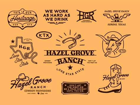 Texas Branding, Wordmark Logo Typography, Western Graphics, Western Logo, Hand Drawn Logo Design, Film Logo, Logo Design Set, Hand Drawn Logo, Western Design