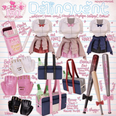 The Sugar Garden - Delinquent Yandere Mod Sims 4, Sims Uniform Cc, Gyaru Fashion Sims 4 Cc, Second Life Cc Clothes, Sims 4 Yandere Cc, Delinquent Aesthetic Outfit, Secondlife Clothes, Hime Gyaru Sims 4 Cc, Yandere Simulator Mods