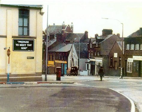 Historical Pix 📷 on Instagram: “1970. “Prepare to Meet Thy God”, a British Army Technical Officer approaches a suspect device at the junction of Manor Street and Oldpark…” Northern Ireland Troubles, The Long Walk, Car Bomb, Rare Historical Photos, Historical Moments, Long Walk, Powerful Images, Long Walks, Historical Pictures