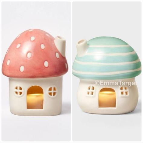 Brand New With Tag! Sold Out Online Htf. Set Of 2 Complete Set Pink And Blue 4" & 4.5” Lit Ceramic Easter Mushroom House - Spritz *I Have More Target Finds, Bundle Items From My Listings To Save Shipping! Please Search #Emmatarget Fast Shipper! Ship In 24h! Keywords: Rae Dunn Target Bullseye Playground Valentinesday Valentines Day Valentine Stanley Tiered Tier Tray Starbucks Hearth And Hand With Magnolia Farmhouse Gift Kitchen Fall Boho Decor Farmhouse Bp Cb2 West Elm Pottery Barn Crate And Barr Ceramic Mushroom Candle Holder, Valentine Stanley, Easter Mushroom, Fall Boho Decor, Shroom Art, Magnolia Farmhouse, Target Bullseye Playground, Pink Led Lights, Target Fall