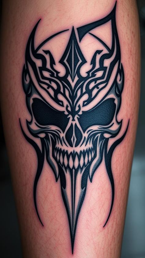 Take a journey through 15 captivating skull tattoos that embody your dark side, revealing untold stories and hidden meanings waiting to be discovered. Skull Stack Tattoo, Stacked Skulls Tattoo, Evil Skull Tattoo Dark Art, Skulls And Flowers Tattoos, Tattoo Ideas Evil, Vampire Skull Tattoo, Evil Skull Tattoo, Vampire Skull, Hidden Tattoos