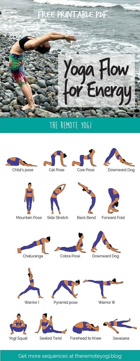 Energizing Yoga Sequence - Free Printable PDF Get ready to build some energy with this quick flow! #Energy #Yoga Energizing Yoga Sequence, Energizing Yoga Poses, Energizing Morning Yoga, Yoga Foto's, Morning Yoga Sequences, Workout Morning, Energizing Yoga, Yoga Ashtanga, Yoga Nature