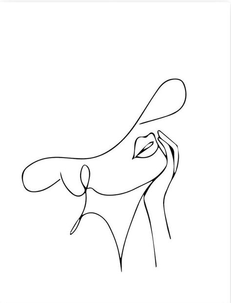 Line Art Drawings People, Line Art Drawings Woman, Line Art Fashion, Cartoon Art Prints, Lips Illustration, Face Line Drawing, Line Art Images, Paper Architecture, Simple Line Drawings