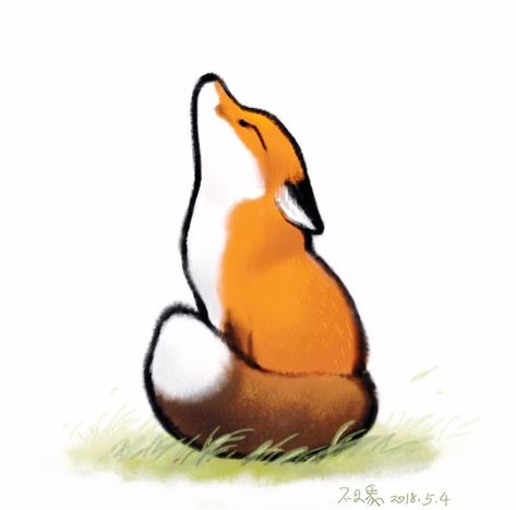 Cute Easy Fox Drawings, Tea Fox Illustrations, Fox Sketch Simple, Cute Fox Art Kawaii, Fox Cartoon Drawing, Fox Drawing Realistic, Fox Head Drawing, Easy Fox Drawing, Fox Drawing Cute