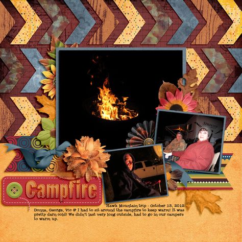 Family Scrapbook Layouts, Camping Scrapbook, Scrapbook Page Ideas, Around The Campfire, Summer Scrapbook, Family Scrapbook, Stamp Projects, Scrapbook Templates, Page Ideas