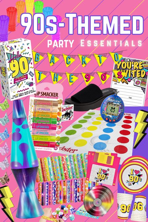 90s-Themed Party Essentials, Fun Ideas For 90s Parties and Events, Amazon Products For a 90s Party 90s-Themed Party Essentials, Fun Ideas For 90s Parties and Events, Amazon Products For a 90s Party 1990s Party Ideas, 90 Party Decorations, 1995 Birthday Party Ideas, 90s Themed Sleepover, Year 2000 Party Theme, Early 2000s Themed Party, 90s Theme 40th Birthday Party, 90s Party Themes, 90s Food Party Ideas