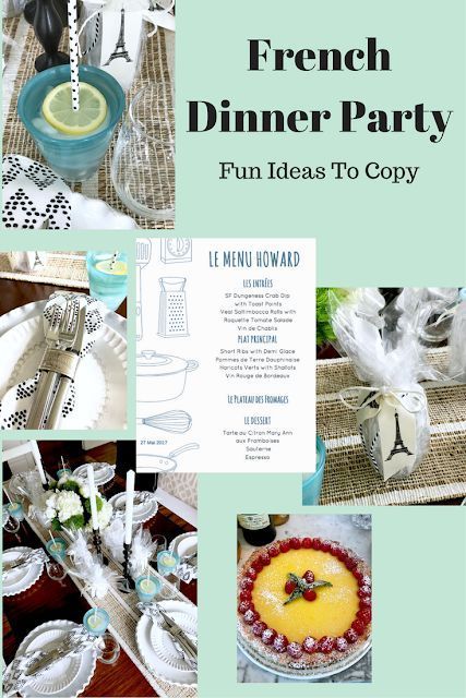 Fun Dinner Party Themes, French Dinner Party, Parisian Dinner Party, French Dinner Parties, French Cuisine Recipes, French Cooking Recipes, French Themed Parties, French Dinner, French Party