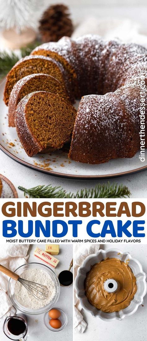 Gingerbread Bundt Cake is the perfect spiced cake for the holidays made with molasses, ginger and warm spices for true gingerbread flavor. Ginger Bread Bundt Cake, Gingerbread Bundt Cake Easy, Gingerbread Bundt Cake Recipes, Beef Masala, Gingerbread Tea, Gingerbread Bundt Cake, Baking Competition, Gingerbread Recipes, Crisco Recipes