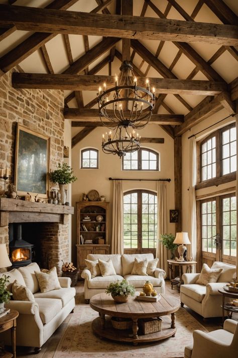 21 English Cottage Living Room Ideas – The Dear Lab English Cottage Vaulted Ceiling, English Country Interior Design Style, English Country Style Home, English Living Room Decor, English Cottage Fireplace, Old English Interior, Vintage English Cottage Interiors, Modern English Cottage Interiors, English Cottage Living Room Ideas