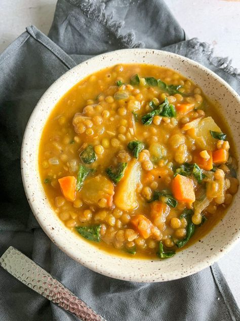 Pumpkin Lentil Soup - The Dietitian Feed Lentil And Squash Soup, Lentil Soup With Butternut Squash, Butternut Squash And Lentil Soup, Pumpkin And Lentil Soup, Lentil Butternut Squash Soup, Squash Lentil Soup, Red Lentil And Pumpkin Soup, University Meals, Lentil Pumpkin Curry