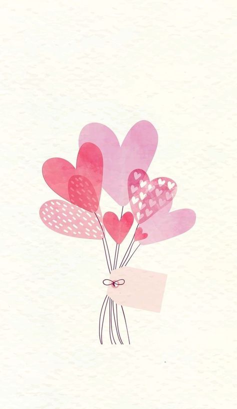 Valentines Day Drawing Ideas, Wallpapers Valentines Day, Drawing Valentines, Valentines Day Drawing, Valentines Watercolor, Wallpaper Love, Ideas Craft, 카드 디자인, Valentines Wallpaper