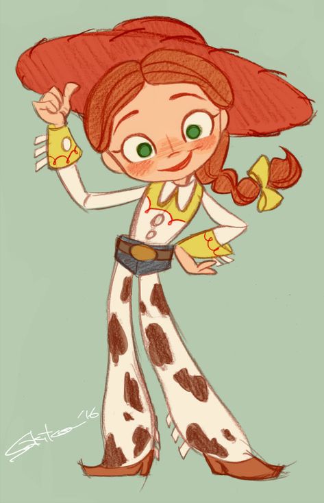 I draw characters Jessie Toy Story Drawing, Jesse Toy Story, Toy Story Tattoo, Toy Story Jessie, Toy Story Party Decorations, Dibujos Toy Story, Disney Illustration, Toy Story Movie, Jessie Toy Story