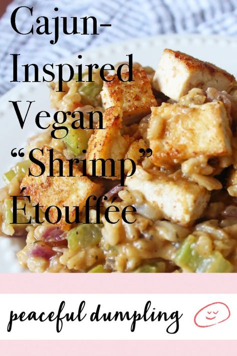 Ettouffe Recipe, Vegan Cajun, Vegan Shrimp, Shrimp Etouffee, Boston Baked Beans, Vegan Casserole, Cajun Recipes, Vegan Condiments, Low Fat Recipes