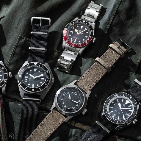 MKII-Watches-Profile-gear-patrol-lead-full Watch Gears, Military Watches, Design Language, Military Inspired, Gold Hands, Dive Watches, Watch Design, Jaeger Watch, Vintage Watches