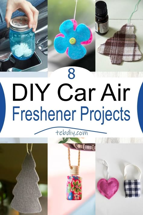 Try these DIY car air freshener projects if you want your car to smell nice without much effort. These are fun and easy crafts that can take away the bad smells in your car and fill it with good ones. You can save money this way and pick the scents you like most. With these ideas, let’s start making the best car air freshener for you. Car Glamping, Diy Car Air Freshener, Wardrobe Freshener, Toilet Freshener, Car Air Freshener Diy, Air Freshener Diy, Ginger Rose, Air Freshener Essential Oils, Diy Household Cleaners