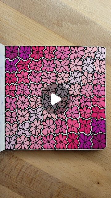 Doodle Guide, Pink Doodles, Doodling Tutorial, Flowers Doodle, Instagram Gradient, Moon Music, Doodles Sketches, Doodle Art Flowers, Zen Doodle Patterns