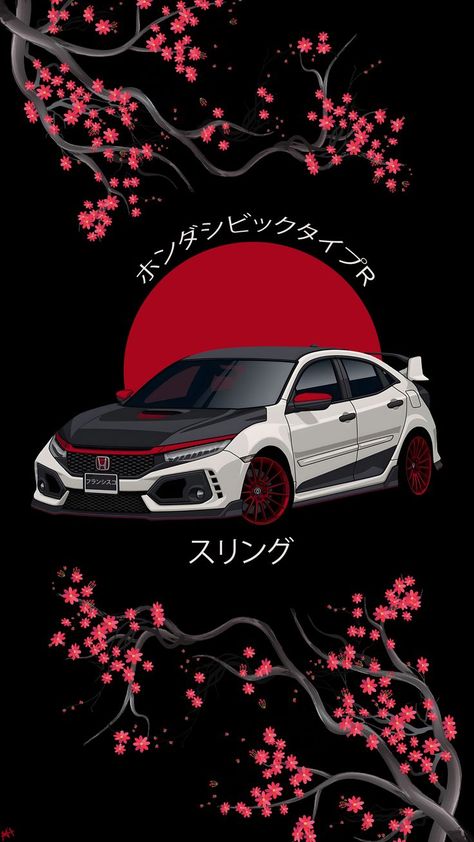 Honda Type R Wallpaper, Jdm Honda Wallpaper, Honda Civic Type R Wallpaper Iphone, Honda Type R Civic, Honda Civic Art, Civic Wallpaper Iphone, Civic Eg Wallpaper, Honda Wallpaper Iphone, Civic Type R Wallpaper