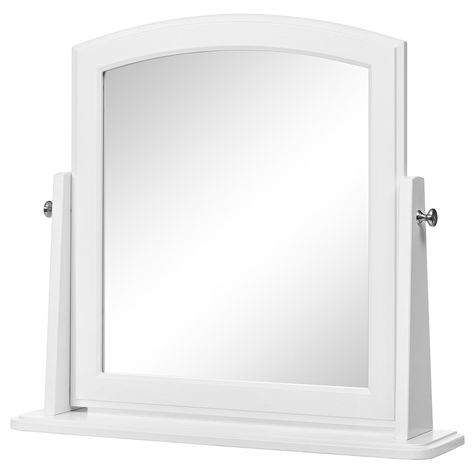 IKEA - TYSSEDAL, Table mirror, white, Easy to place in small spaces. Lightweight and easy to lift and move. Coordinates with other products in the TYSSEDAL series. Brimnes Dressing Table, Ikea Tyssedal, Hemnes Shoe Cabinet, Ikea Vanity, Ikea Wall, Table Ikea, Ikea Bathroom, Diy Ikea, Table Mirror