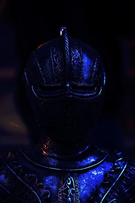 Knight Blue Aesthetic, Blue Knight Armor, Blue Scales Aesthetic, Knight Aesthetic Blue, Blue Knight, Blue Fantasy Aesthetic, Medieval Tattoo, Blue Aesthetic Dark, Blues Scale