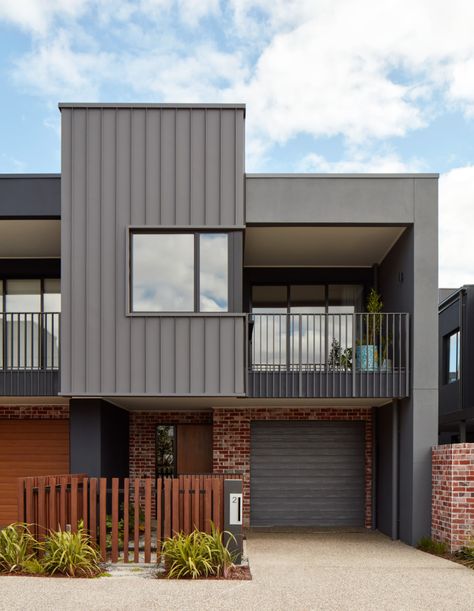 Inside One Of Melbourne’s Most Sustainable New Developments Melbourne Townhouse, House Facades, Modern House Facades, Top Architects, Australian Architecture, Most Beautiful Gardens, Passive House, Architect House, Australian Homes