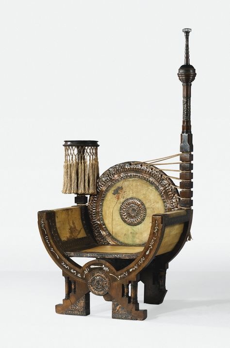 Carlo Bugatti | FAUTEUIL CURULE | MutualArt Carlo Bugatti, Furniture Manufacturing, Study Furniture, Props Art, Throne Chair, Giclee Painting, Art Auction, Cool Posters, A Chair