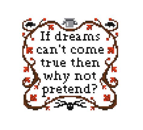 Free Over the Garden Wall Cross Stitch Pattern Sampler by Cross Stitch Quest Cross Stitch Patterns Over The Garden Wall, Cross Stitch Over The Garden Wall, Embroidery Over The Garden Wall, Otgw Quotes, Over The Garden Wall Pixel Art, Over The Garden Wall Cross Stitch, Over The Garden Wall Embroidery, Over The Garden Wall Quotes, Over The Garden Wall Crochet