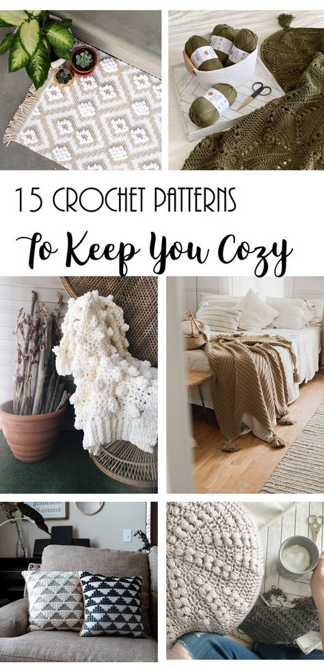 Pottery Barn Crochet, Crochet Home Decorating, Diy Crochet Home Decor, Easy Crochet Home Decor, Crochet For The Home Free Patterns, Crochet Patterns Home Decor, Home Decor Crochet Patterns, Rustic Crochet Patterns, Scandinavian Crochet Patterns