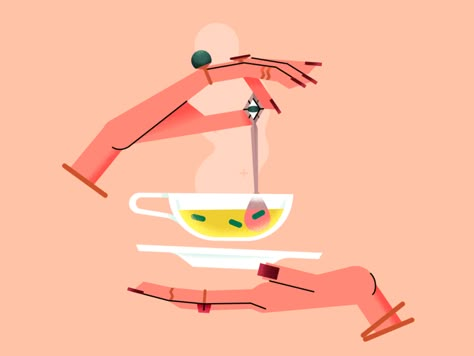 Tea Motion Graphic, Wine Motion Graphic, Tea Animation, Tea Graphic Design, Tea Gif, Time Illustration, Graphic Motion, Tea Illustration, Books And Tea